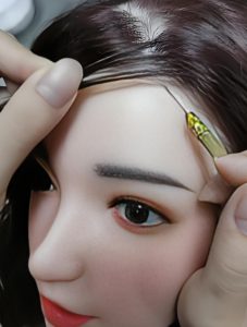 Implanted real  hair