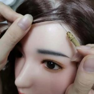 Implanted real hair ( Long straight or long curly hair)